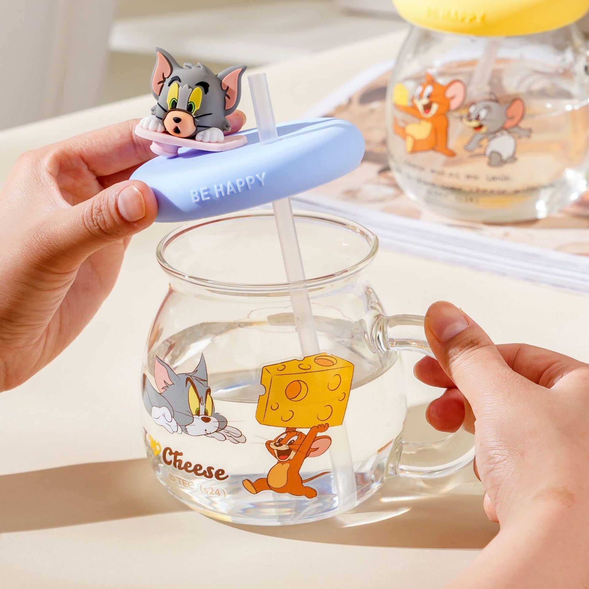 こっぷ Amazon.co.jp: トムとジェリー ガラスのコップ マグカップ ストロー